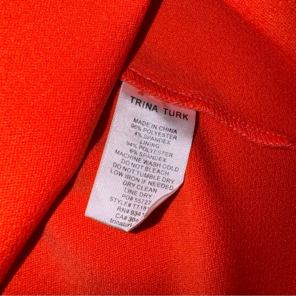 Trina Turk Jurnee Cold Shoulder Ruffle Dress Womens 14 - Picture 9 of 9